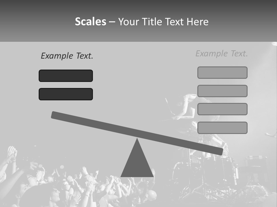 A Man On Top Of A Drum Set In Front Of A Crowd PowerPoint Template