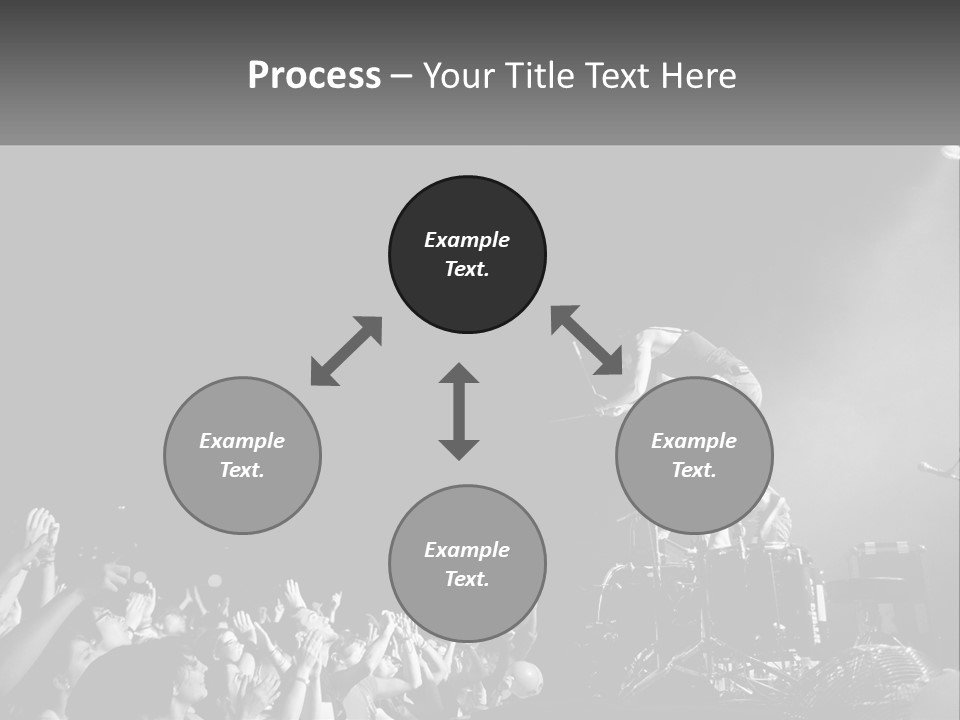 A Man On Top Of A Drum Set In Front Of A Crowd PowerPoint Template