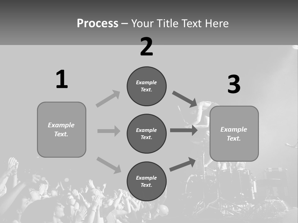 A Man On Top Of A Drum Set In Front Of A Crowd PowerPoint Template