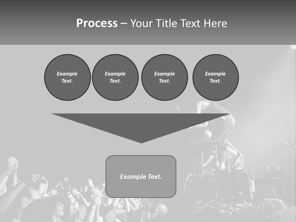 A Man On Top Of A Drum Set In Front Of A Crowd PowerPoint Template