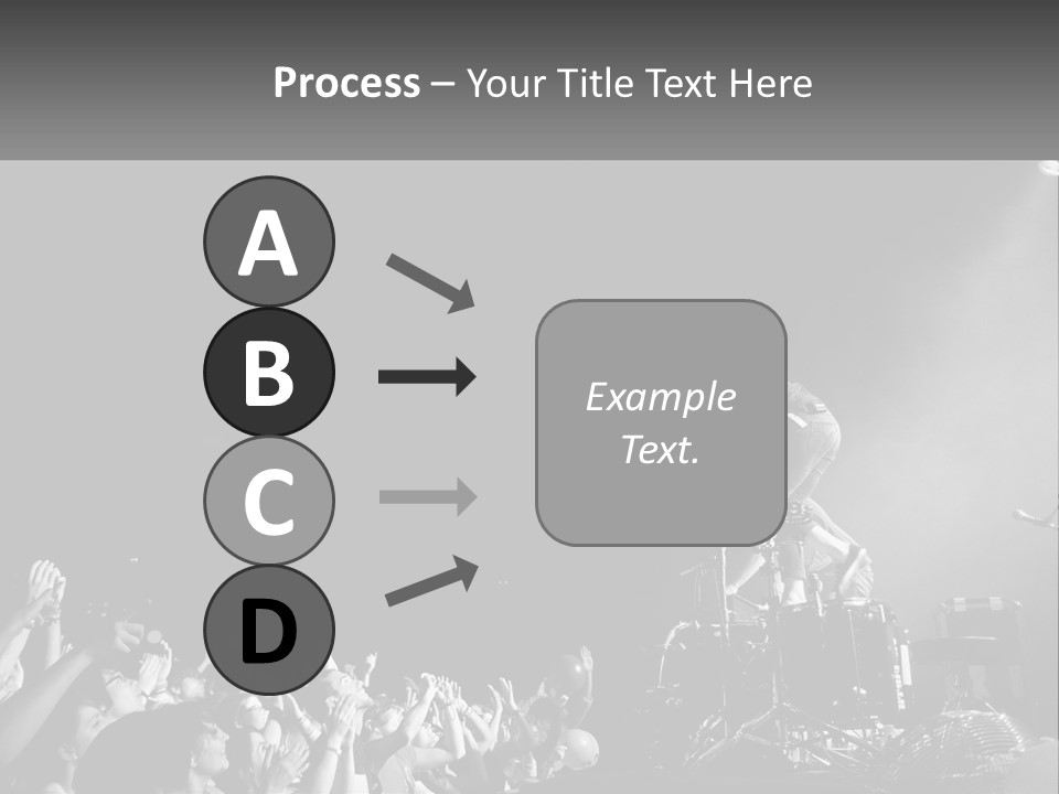 A Man On Top Of A Drum Set In Front Of A Crowd PowerPoint Template