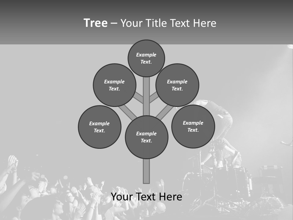 A Man On Top Of A Drum Set In Front Of A Crowd PowerPoint Template