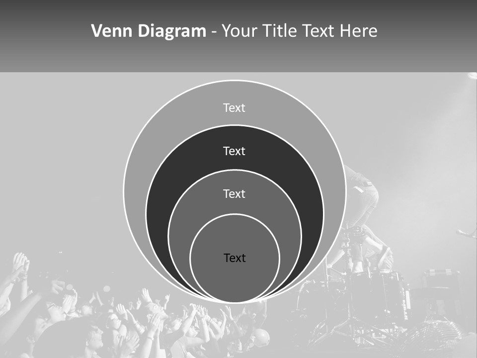 A Man On Top Of A Drum Set In Front Of A Crowd PowerPoint Template