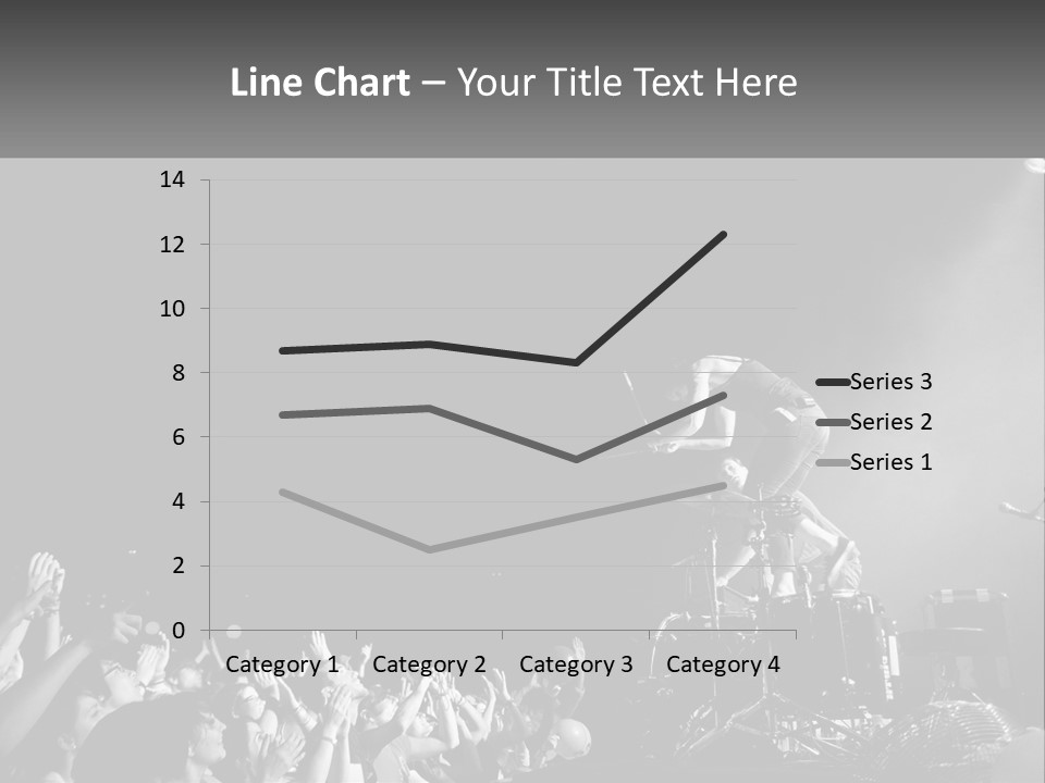 A Man On Top Of A Drum Set In Front Of A Crowd PowerPoint Template