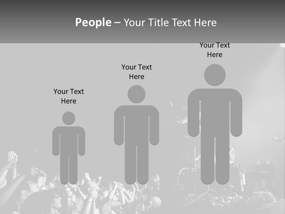 A Man On Top Of A Drum Set In Front Of A Crowd PowerPoint Template