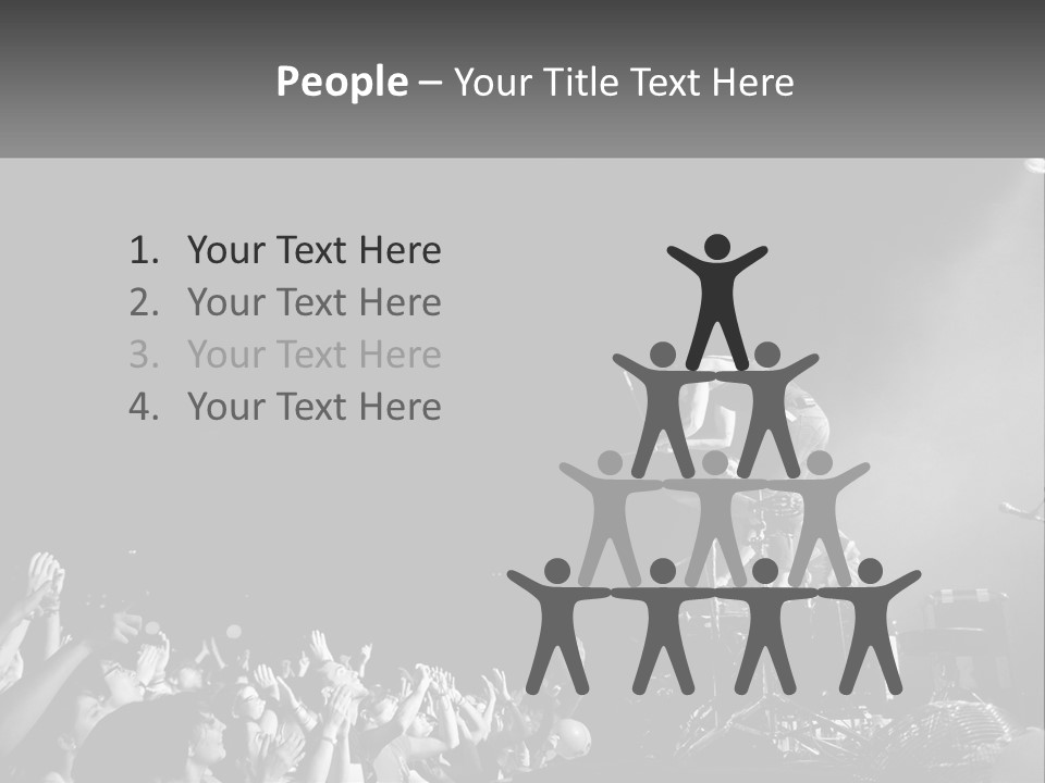 A Man On Top Of A Drum Set In Front Of A Crowd PowerPoint Template