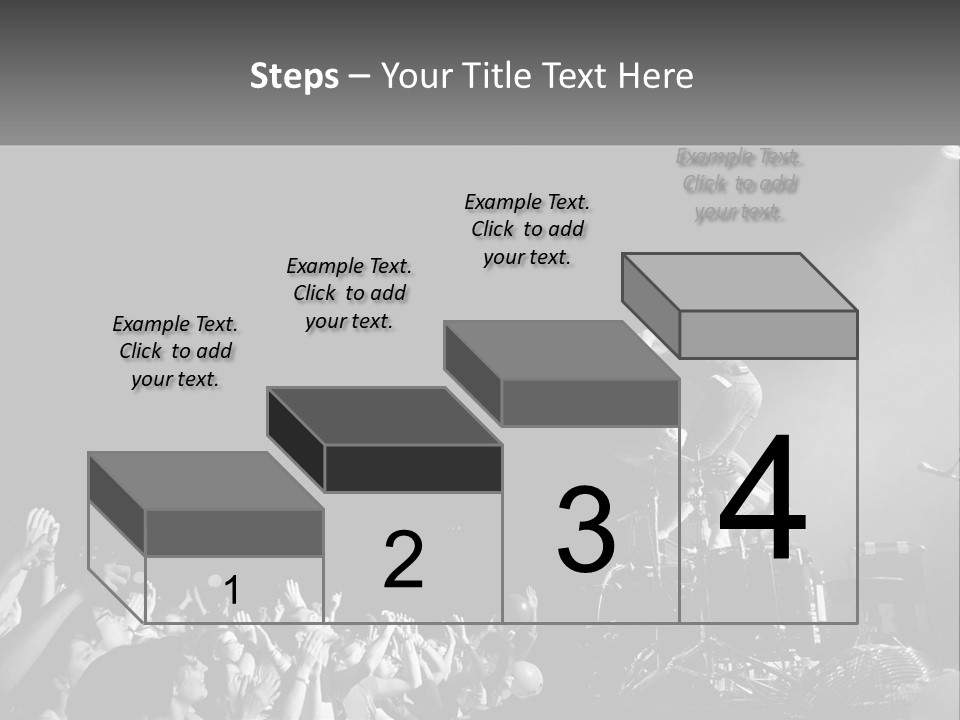 A Man On Top Of A Drum Set In Front Of A Crowd PowerPoint Template