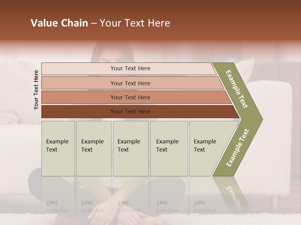 A Woman Sitting On The Floor In Front Of A Couch PowerPoint Template