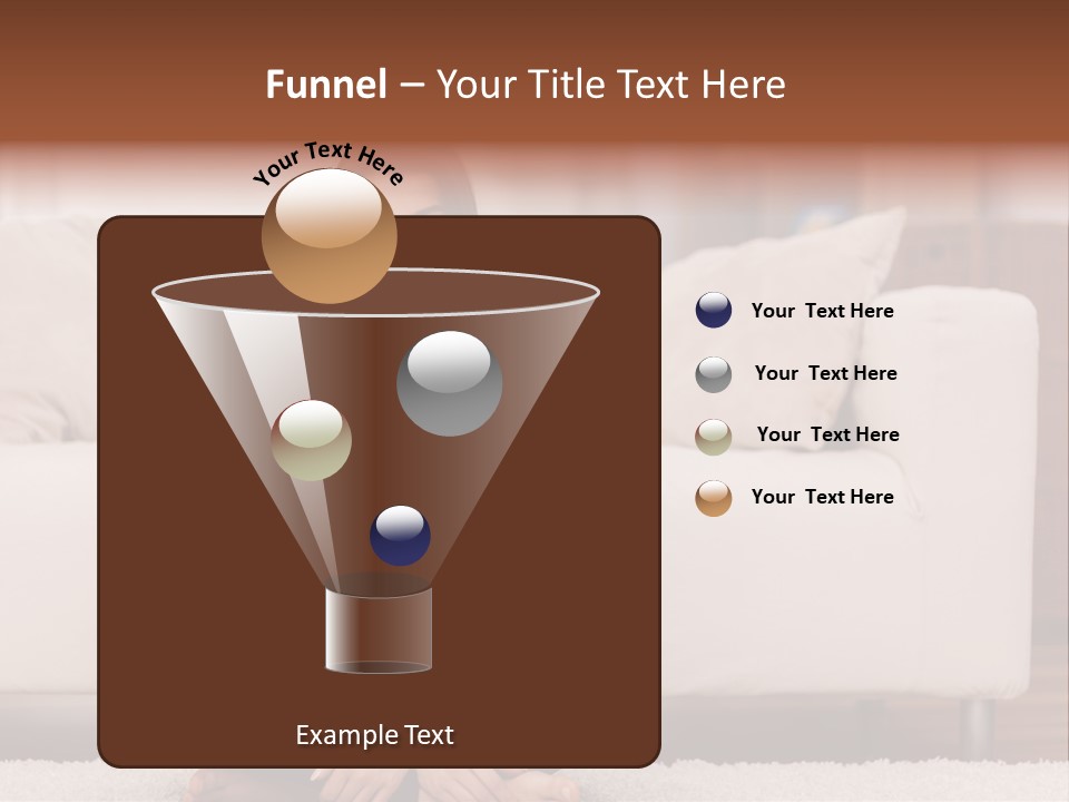 A Woman Sitting On The Floor In Front Of A Couch PowerPoint Template