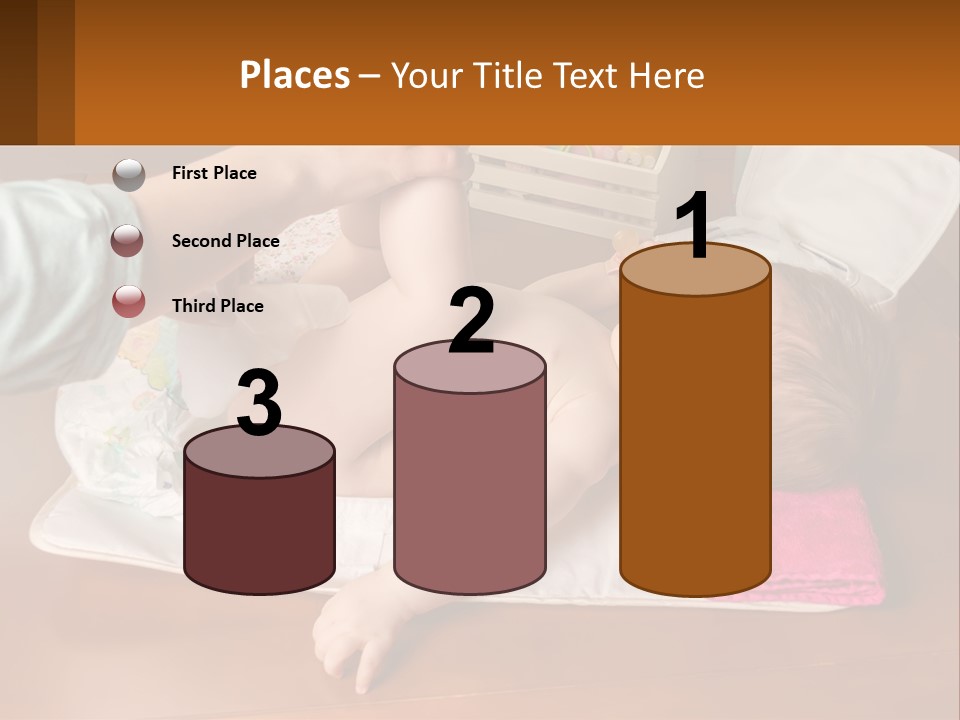 A Baby Laying On Its Back On A Blanket PowerPoint Template