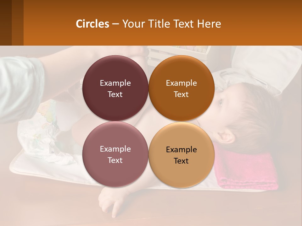 A Baby Laying On Its Back On A Blanket PowerPoint Template