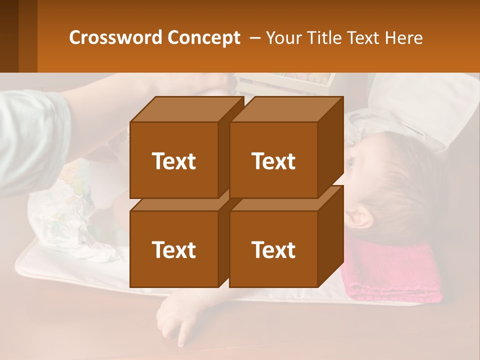 A Baby Laying On Its Back On A Blanket PowerPoint Template