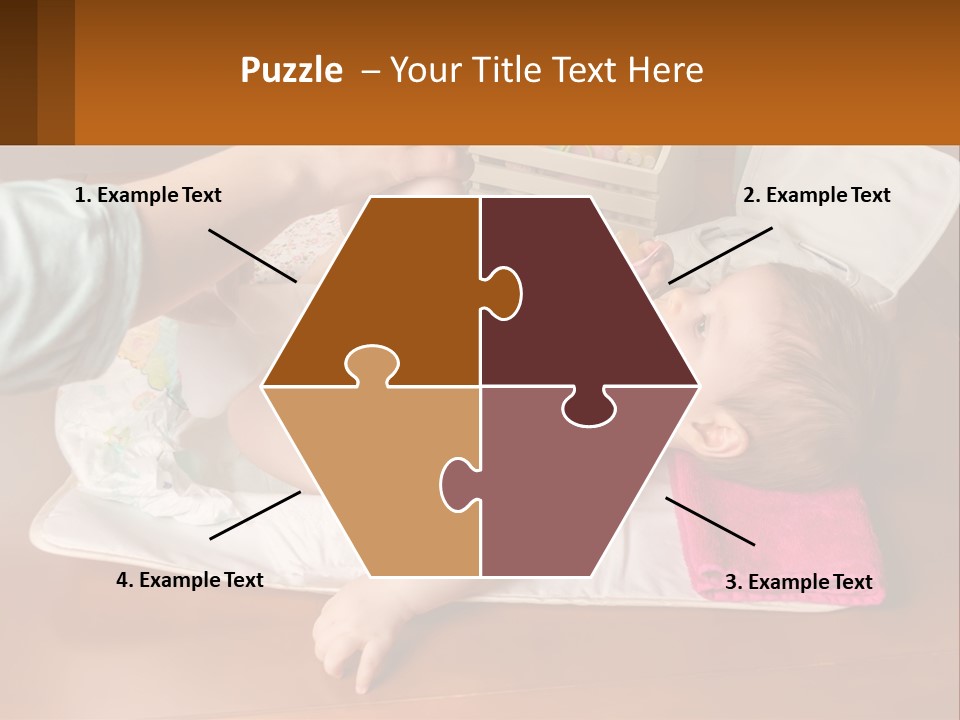 A Baby Laying On Its Back On A Blanket PowerPoint Template