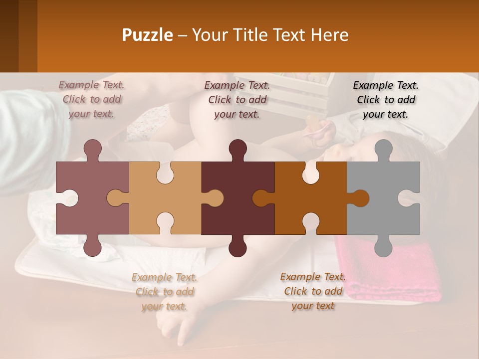 A Baby Laying On Its Back On A Blanket PowerPoint Template