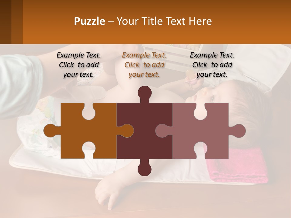 A Baby Laying On Its Back On A Blanket PowerPoint Template