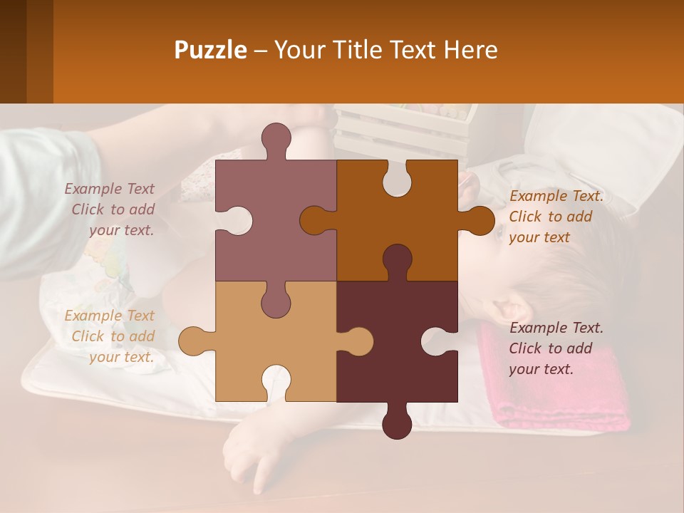 A Baby Laying On Its Back On A Blanket PowerPoint Template