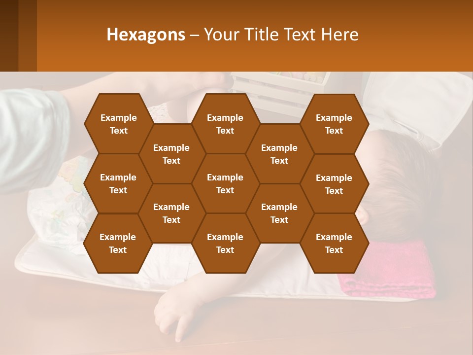 A Baby Laying On Its Back On A Blanket PowerPoint Template