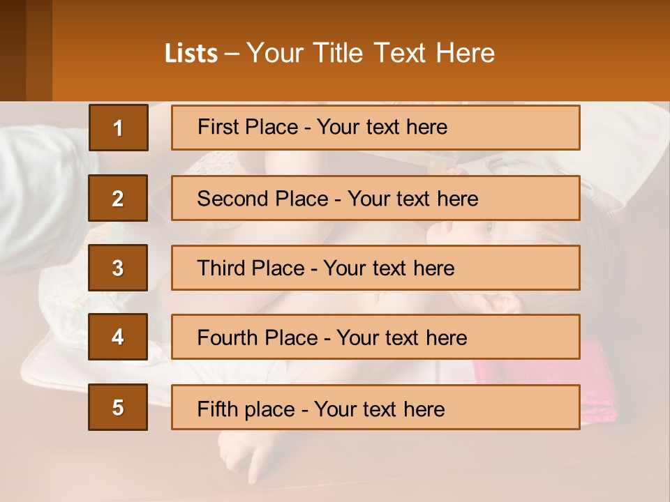 A Baby Laying On Its Back On A Blanket PowerPoint Template