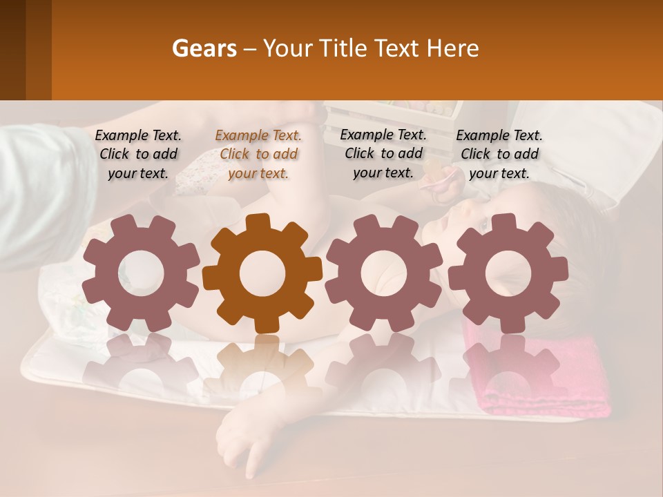 A Baby Laying On Its Back On A Blanket PowerPoint Template