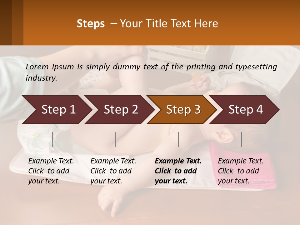 A Baby Laying On Its Back On A Blanket PowerPoint Template