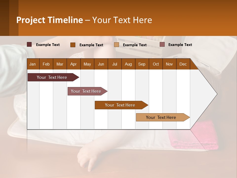 A Baby Laying On Its Back On A Blanket PowerPoint Template