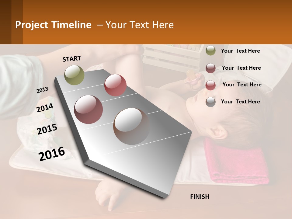 A Baby Laying On Its Back On A Blanket PowerPoint Template