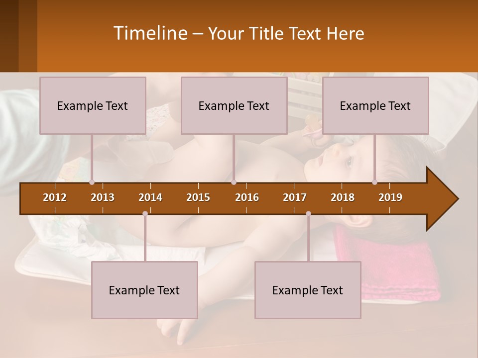 A Baby Laying On Its Back On A Blanket PowerPoint Template