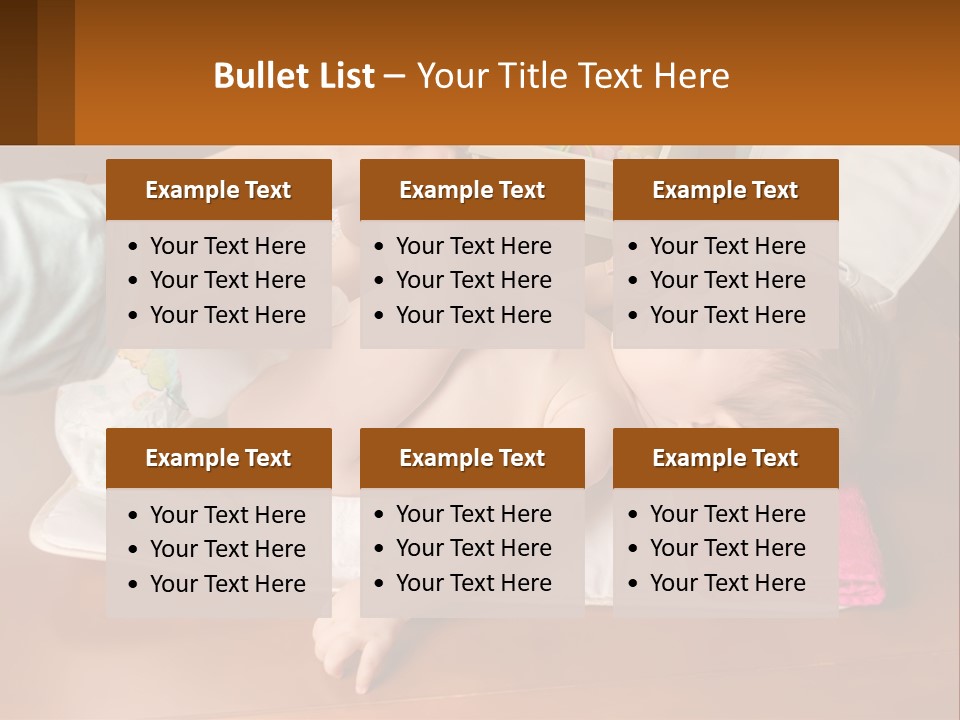 A Baby Laying On Its Back On A Blanket PowerPoint Template