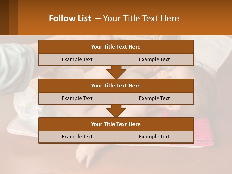 A Baby Laying On Its Back On A Blanket PowerPoint Template