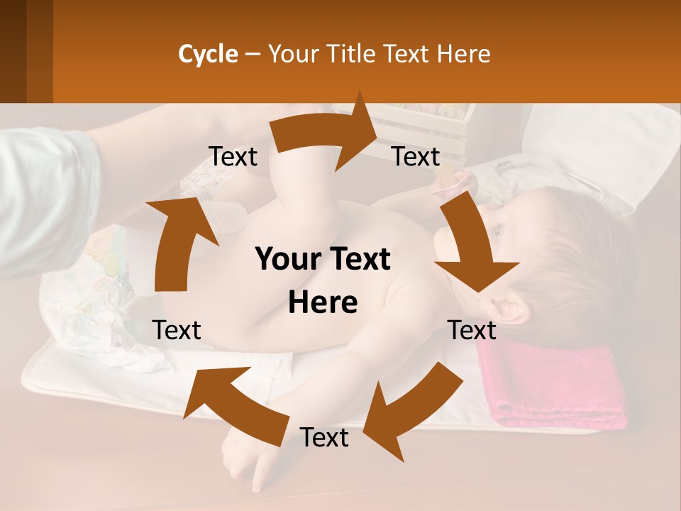 A Baby Laying On Its Back On A Blanket PowerPoint Template