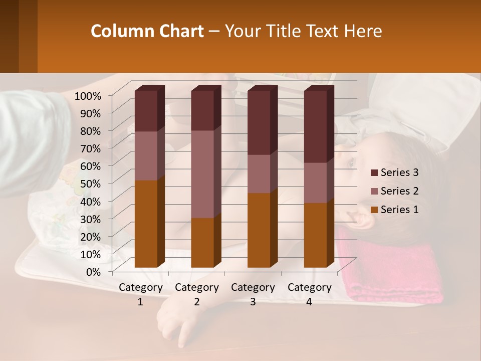 A Baby Laying On Its Back On A Blanket PowerPoint Template