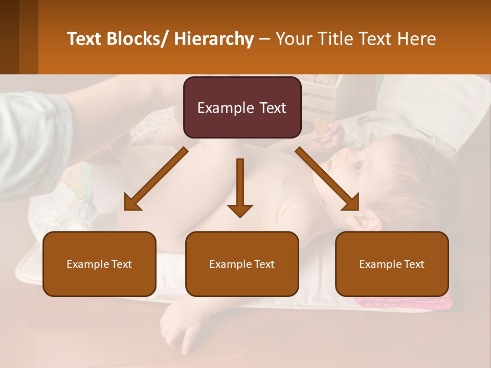 A Baby Laying On Its Back On A Blanket PowerPoint Template