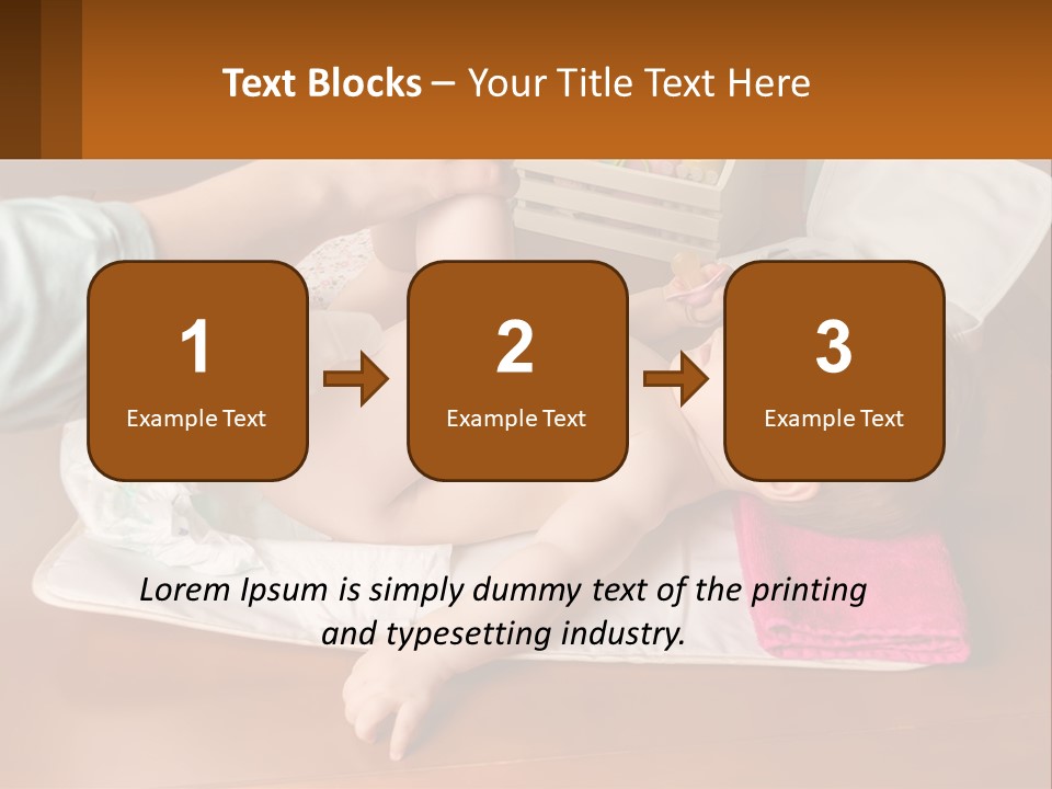 A Baby Laying On Its Back On A Blanket PowerPoint Template