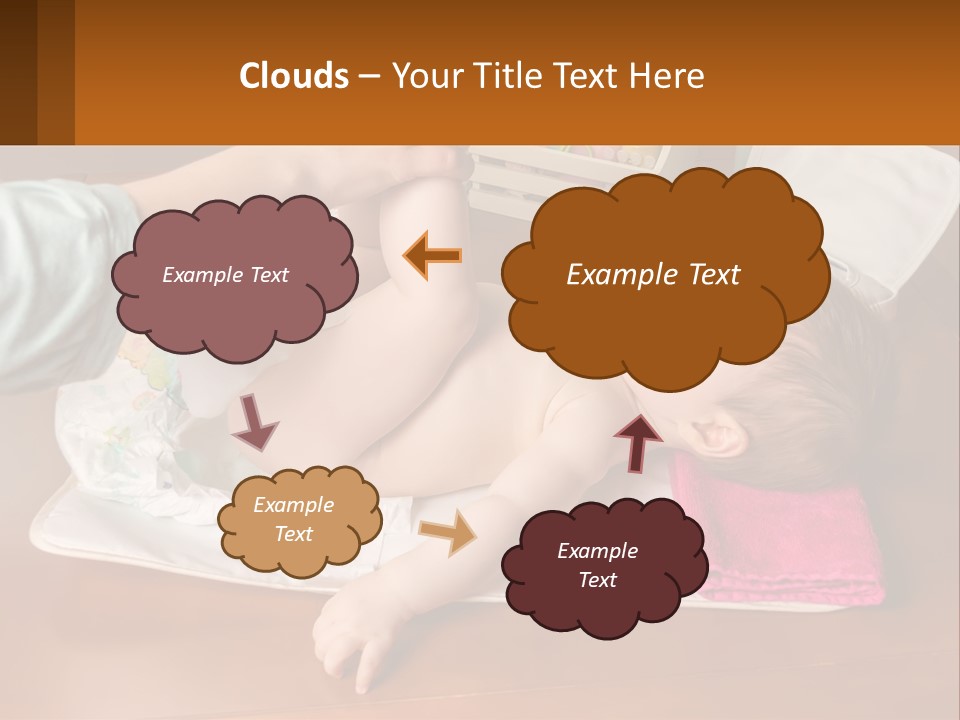 A Baby Laying On Its Back On A Blanket PowerPoint Template