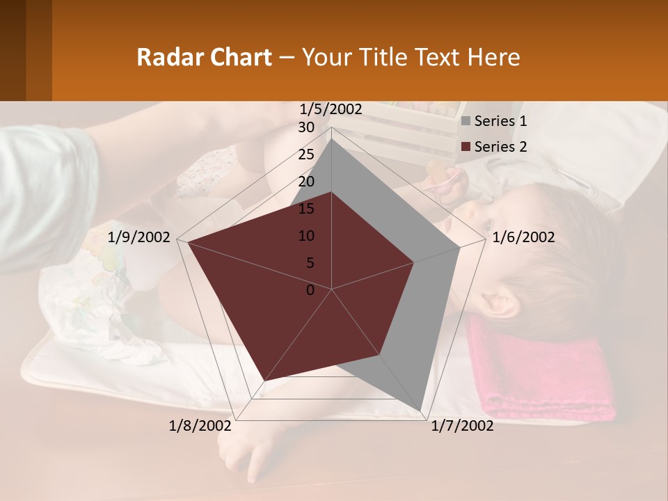 A Baby Laying On Its Back On A Blanket PowerPoint Template