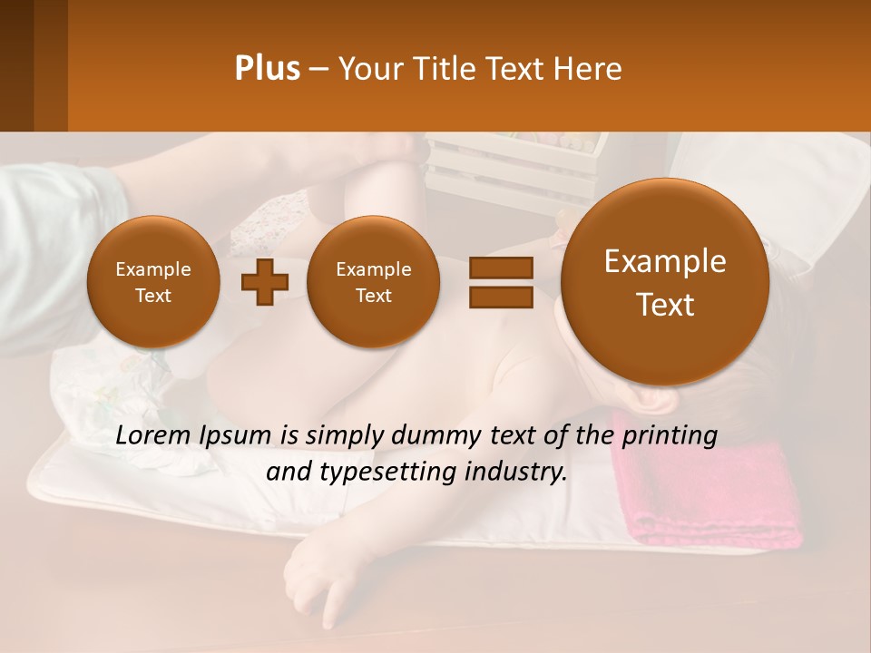 A Baby Laying On Its Back On A Blanket PowerPoint Template