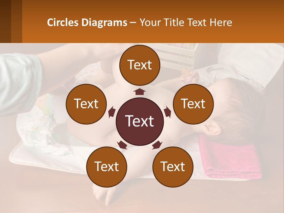 A Baby Laying On Its Back On A Blanket PowerPoint Template