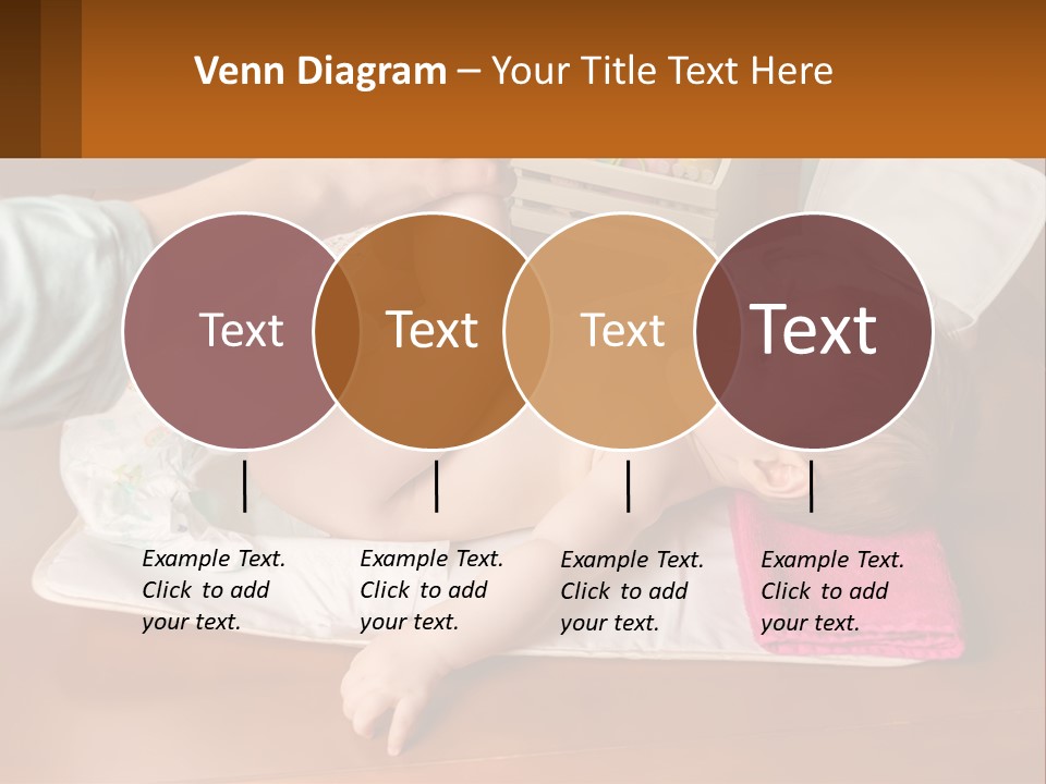 A Baby Laying On Its Back On A Blanket PowerPoint Template