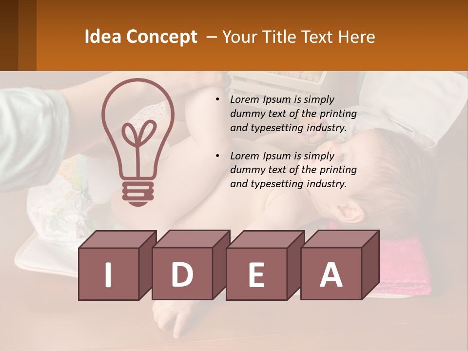 A Baby Laying On Its Back On A Blanket PowerPoint Template