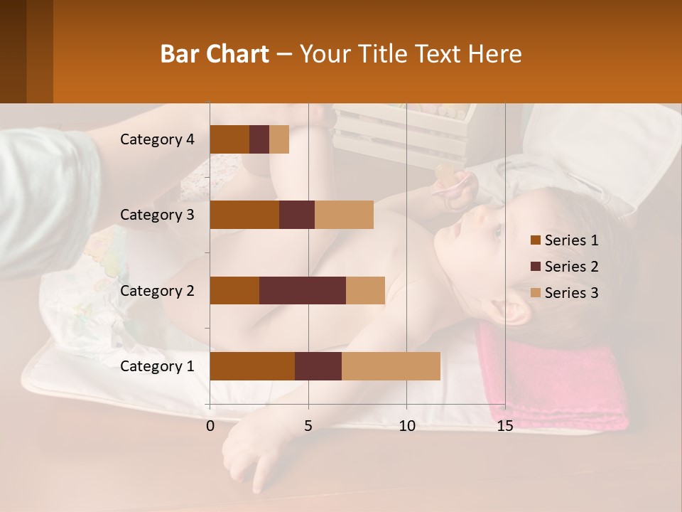 A Baby Laying On Its Back On A Blanket PowerPoint Template