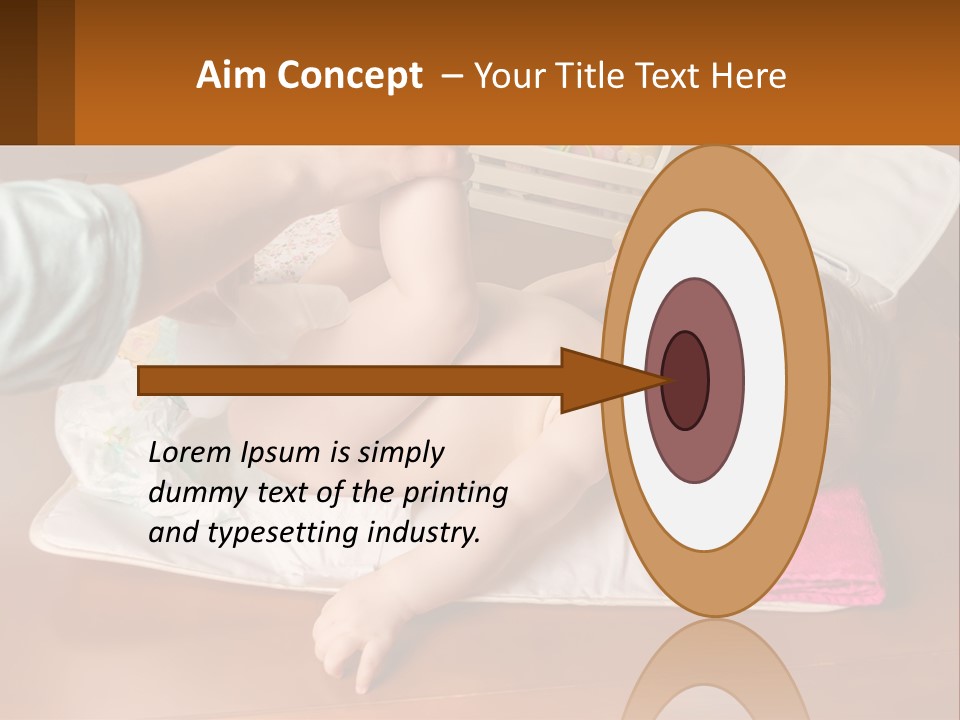 A Baby Laying On Its Back On A Blanket PowerPoint Template