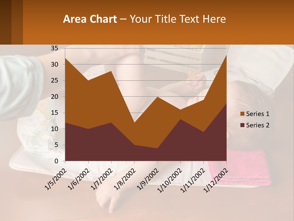 A Baby Laying On Its Back On A Blanket PowerPoint Template