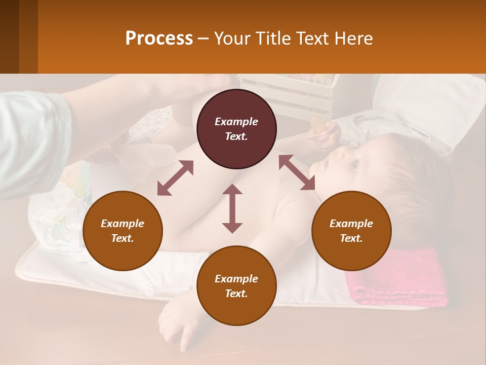 A Baby Laying On Its Back On A Blanket PowerPoint Template