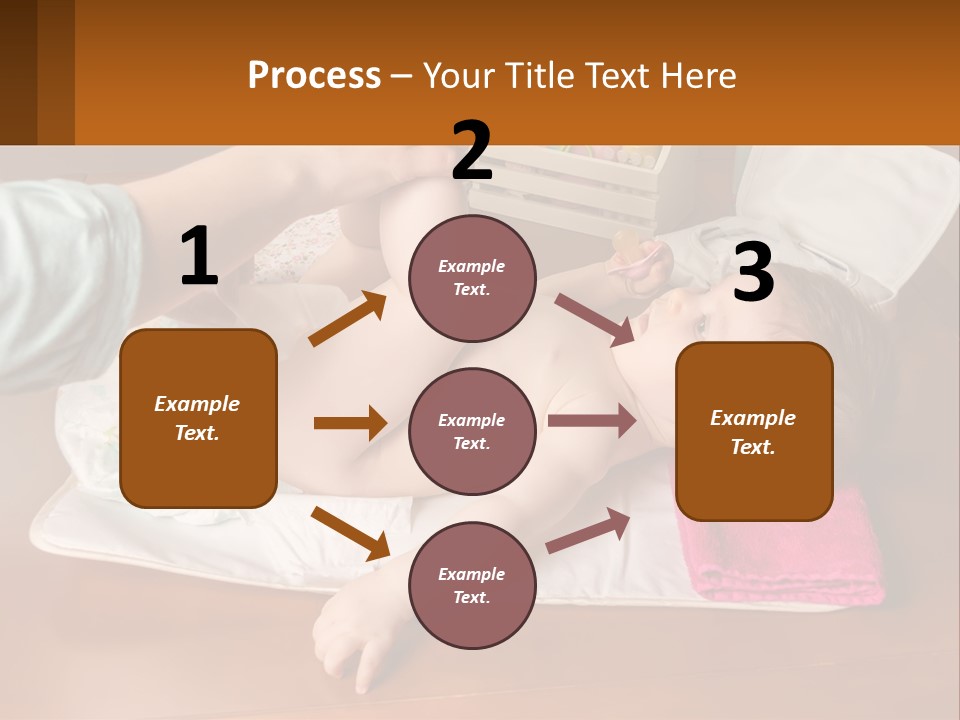 A Baby Laying On Its Back On A Blanket PowerPoint Template