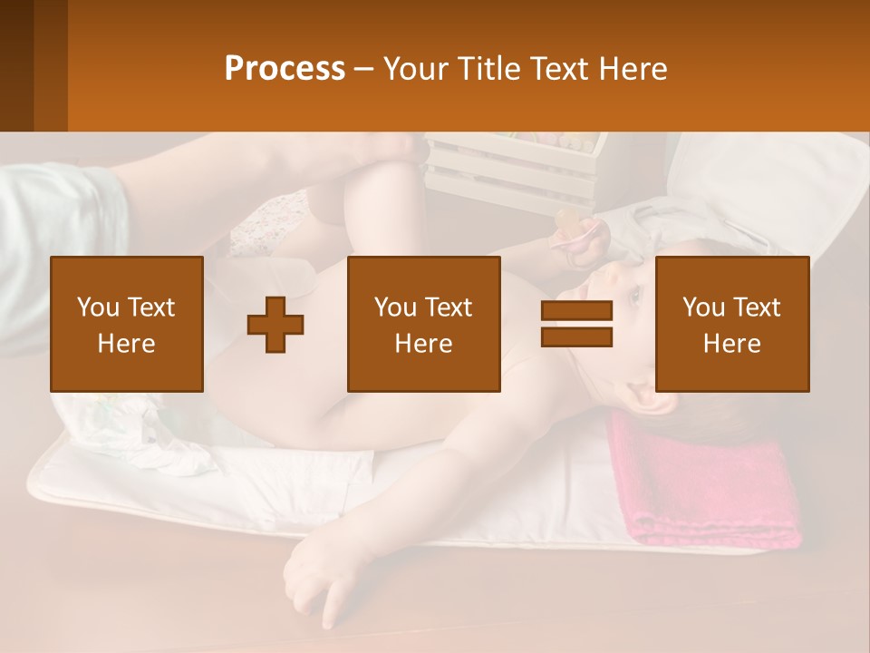 A Baby Laying On Its Back On A Blanket PowerPoint Template