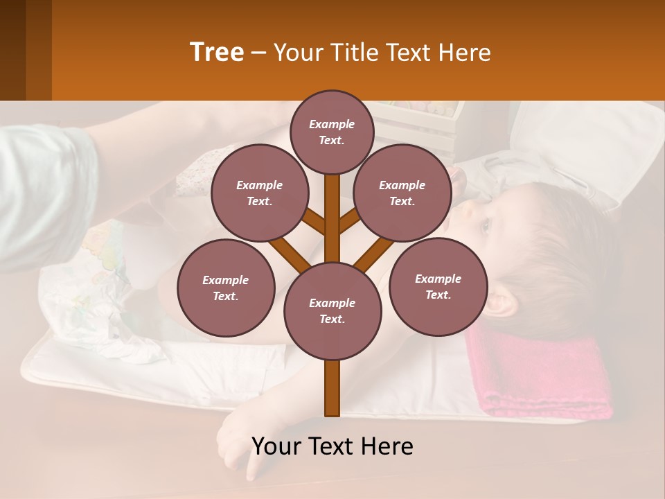 A Baby Laying On Its Back On A Blanket PowerPoint Template