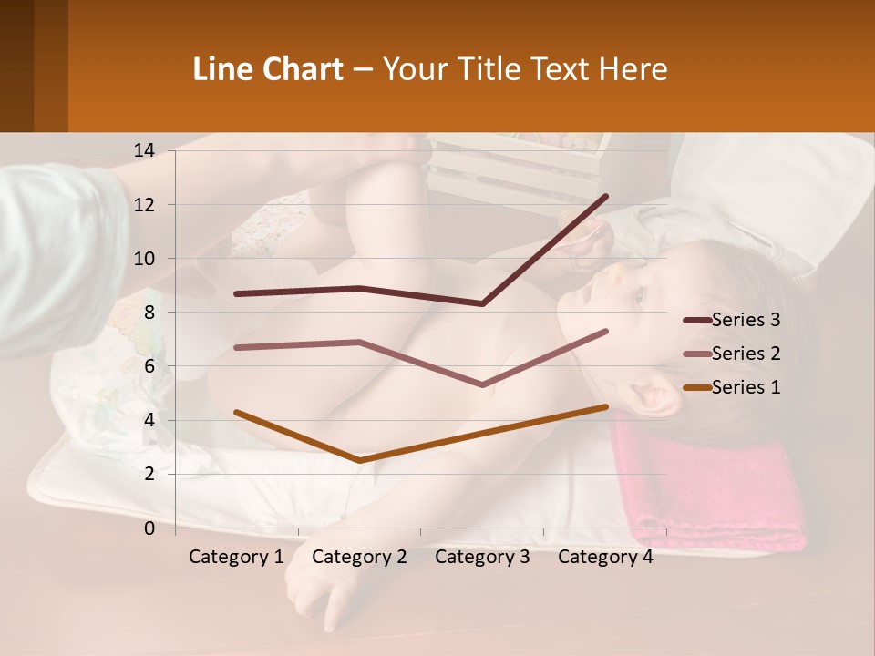 A Baby Laying On Its Back On A Blanket PowerPoint Template