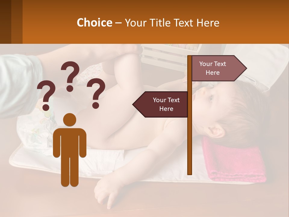 A Baby Laying On Its Back On A Blanket PowerPoint Template