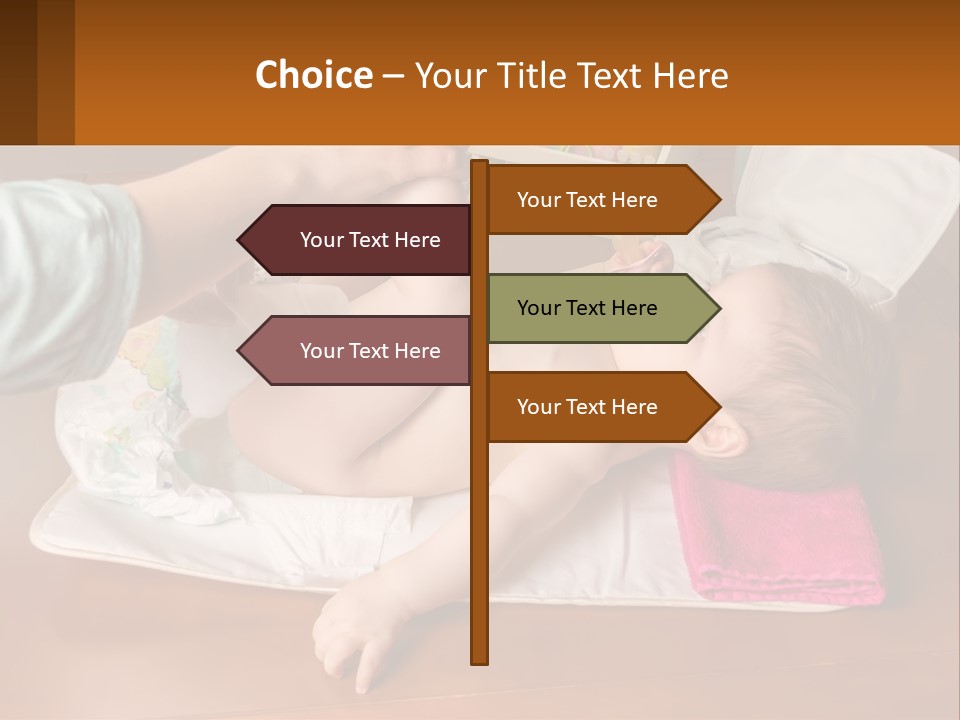 A Baby Laying On Its Back On A Blanket PowerPoint Template