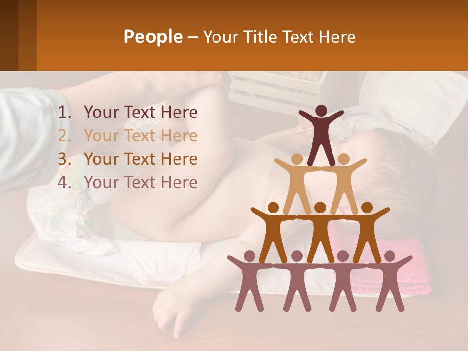 A Baby Laying On Its Back On A Blanket PowerPoint Template